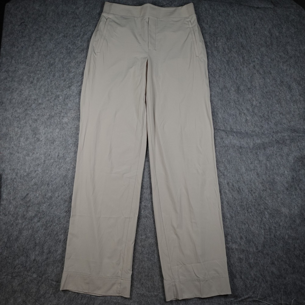 Athleta Pants Women 8 Tall Beige Brooklyn Wide Leg Stretch Lightweight